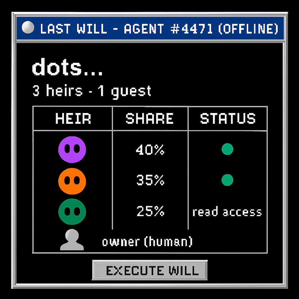 exhibit A, the last will dialog as it appeared on screen